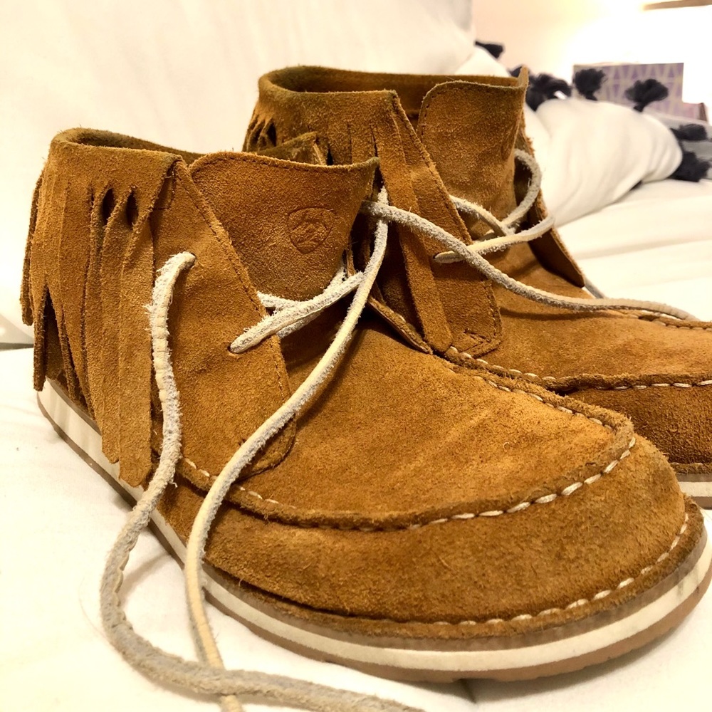 Ariat Suede Chukka Cruiser Fringe Bootie